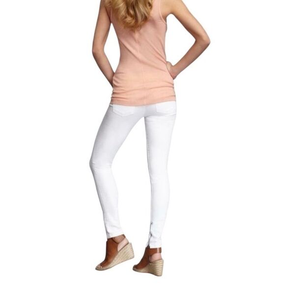 Vince Calgary Skinny Ankle Zip Soft Stretch Denim Jeans White US 28 - Picture 5 of 10